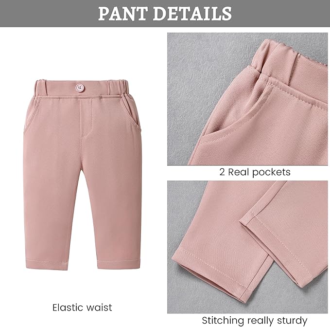 SANMIO Baby Boy Clothes Suits Infant Gentleman Outfit Collared Dress Shirt+Vest+Tie+Corsage+Pants 5Pcs Baby Suit Sets