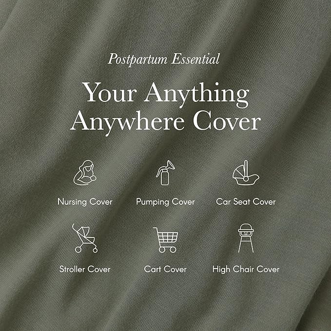 Solly Baby Nursing Cover, Ultra-Breathable, Lightweight Breastfeeding Cover-Up, Buttery-Soft Fabric, Universal Fit, Postpartum Essentials, Newborn Must Haves, Coastal