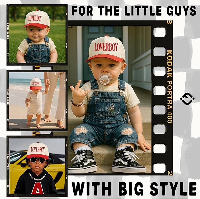 Funky Junque Premium Kids Trucker Hat Vintage Snapback Baseball Cap - Toddler Designs, Infant Sizes