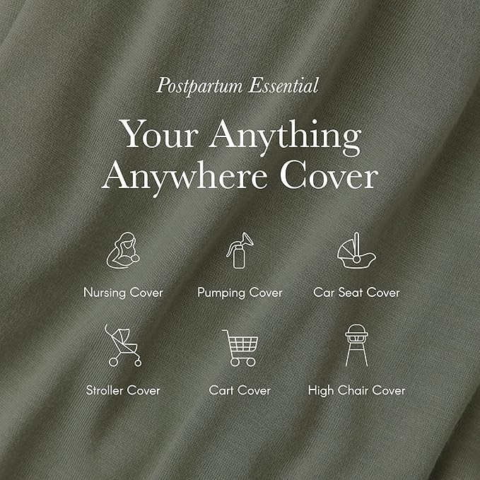 Solly Baby Nursing Cover, Ultra-Breathable, Lightweight Breastfeeding Cover-Up, Buttery-Soft Fabric, Universal Fit, Postpartum Essentials, Newborn Must Haves, Flax