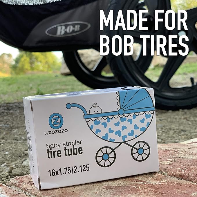 BOB Stroller Tire Tube Replacement 16"x1.75" Rear Inner Tube for Wayfinder, Alterrain, Revolution Flex/Pro/SE, Strides, Ironman & Duallie Joggers – Durable, Easy to Install & Leak-Resistant
