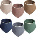 Magnetic Bandana Drool Bibs 6-pack - Magnetic Closure Baby Bibs - Safe, Easy, Chic Teething Bib
