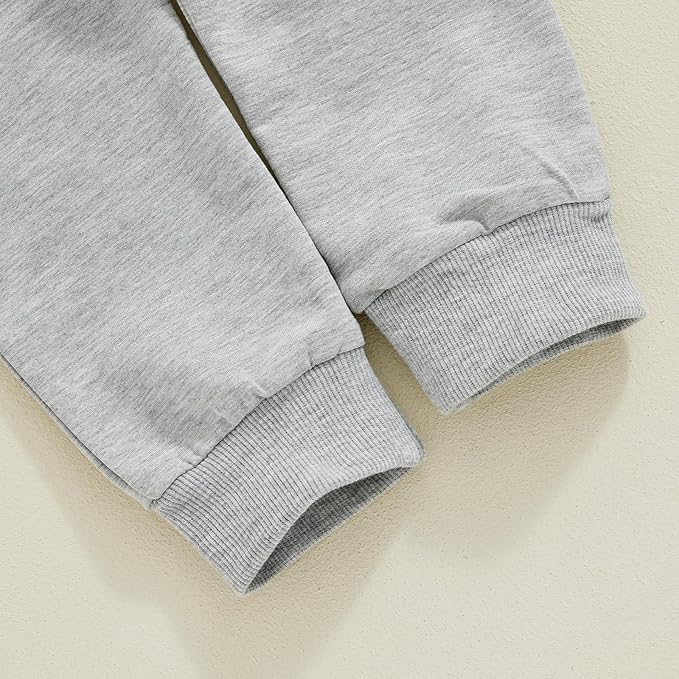 Toddler Baby Boy Fall Winter Outfit Long Sleeve Letter Print Sweatshirts and Jogger Pants Infant Boy Clothes