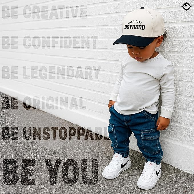 Funky Junque Premium Kids Trucker Hat Vintage Snapback Baseball Cap - Toddler Designs, Infant Sizes