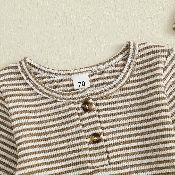 Kuriozud Newborn Infant Unisex Baby Boy Girl Clothes Button Romper Jumpsuit Basic One Piece Outfits