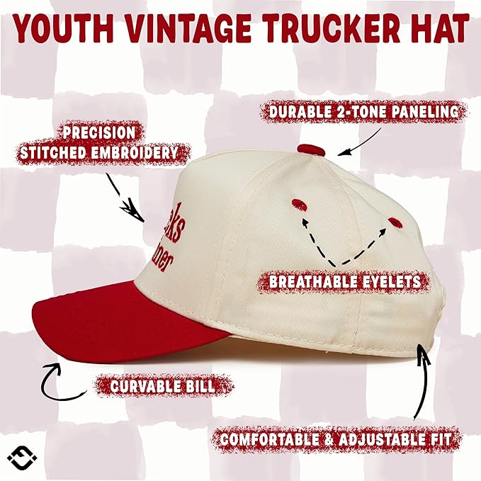 Funky Junque Premium Kids Trucker Hat Vintage Snapback Baseball Cap - Toddler Designs, Infant Sizes