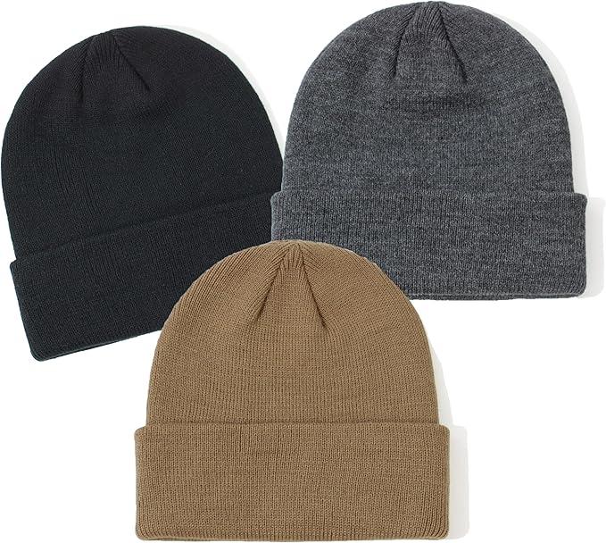 YMYDYFC Baby Beanie 3Pack Toddler Beanie Infant Knit Hat Baby Winter Hats for Boy Girl Winter Clothes Warm Knit Cap 0-6Years