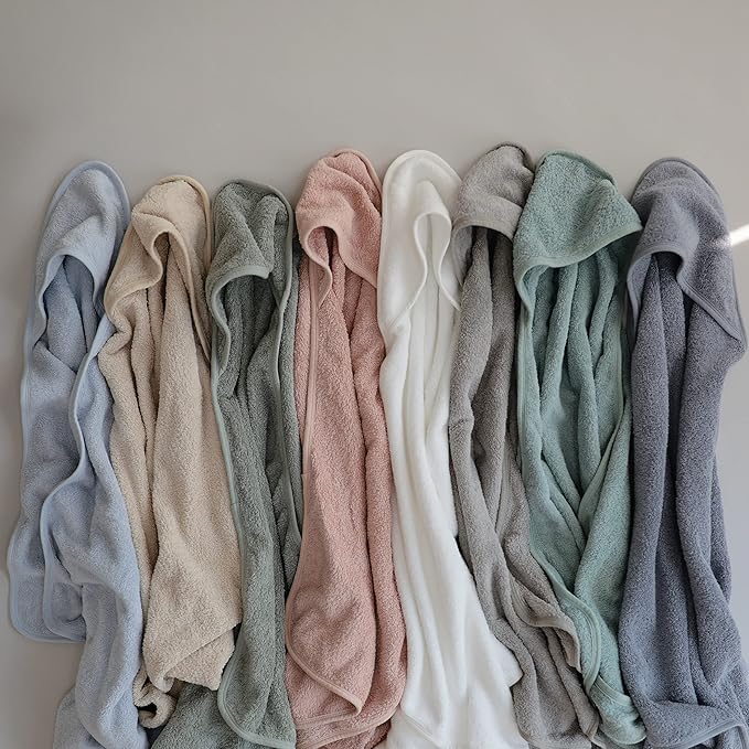 mushie Baby Hooded Towel | Organic Cotton (Fall Yellow)