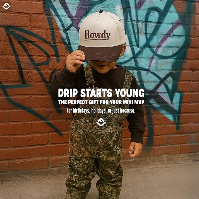 Funky Junque Premium Kids Trucker Hat Vintage Snapback Baseball Cap - Toddler Designs, Infant Sizes