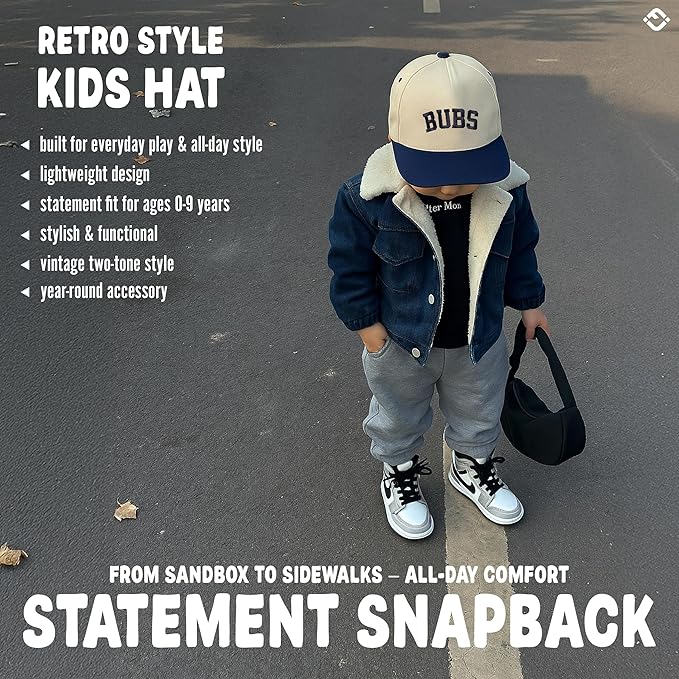 Funky Junque Premium Kids Trucker Hat Vintage Snapback Baseball Cap - Toddler Designs, Infant Sizes