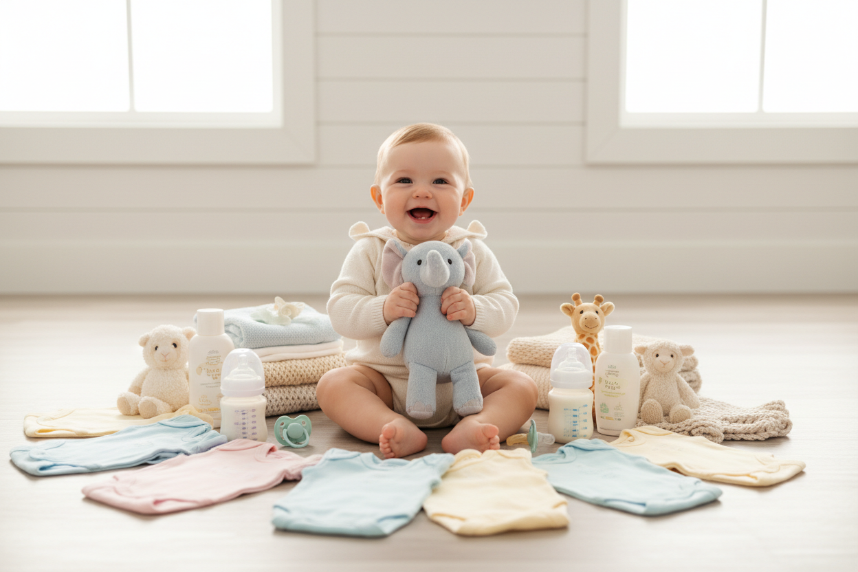 baby suppies with baby model real image